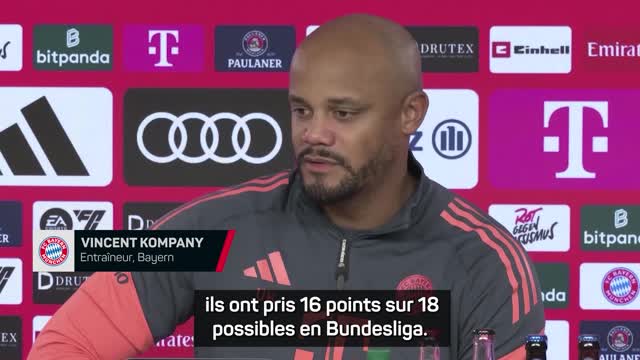 Bayern Munich - Kompany : "Le match contre Leverkusen reste un sommet du championnat"