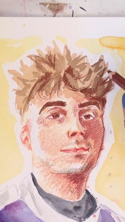 J’ai dessiné le portrait de Karchez le gagnant du GP Explorer 3