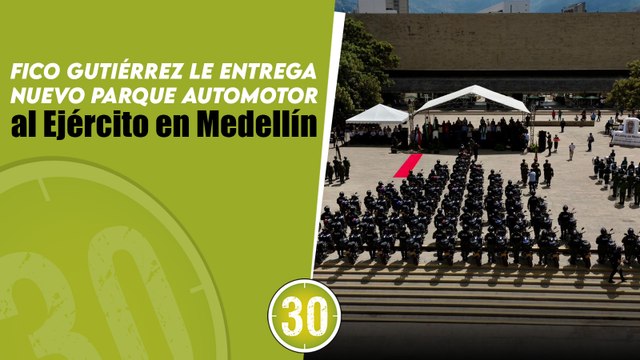 Fico Gutiérrez le entrega nuevo parque automotor al Ejército en Medellín
