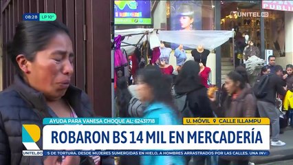 Madre de cinco hijas sufre el robo de su mercadería valuada en Bs 14 mil