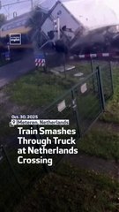 Train Smashes Through Truck at Netherlands Crossing