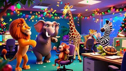 Un Safari en mi Oficina 🐘🎨 | Canción Infantil Divertida y Educativa | Kindifatoy