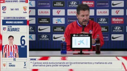 Simeone: "El Sevilla juega como era Almeyda. Es un gran amigo"