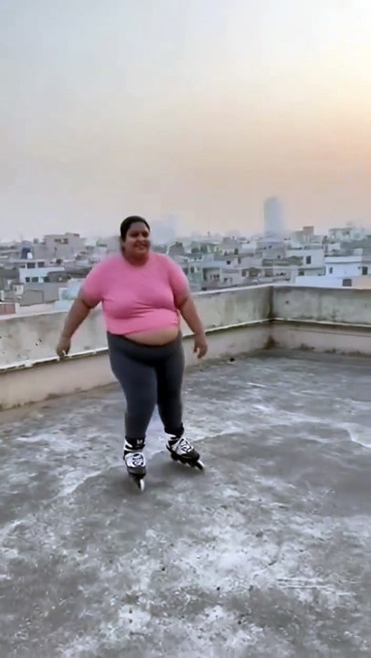 EPIC Roller Skating Fail! 🤯 Rooftop Fun Goes Wrong | Woman Falls Through Hatch