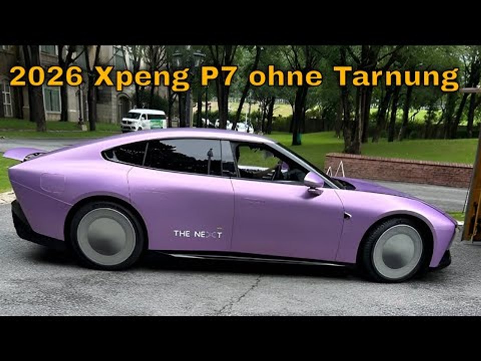 2026 Xpeng P7 Prototyp völlig ungetarnt – mehr Power, größeres Format, neue Optik