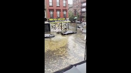 Parts of New York City under floodwater as torrential rain hits Big Apple
