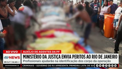 Megaoperação no RJ: Ministério da Justiça envia peritos para auxiliar em investigações | TEMPO REAL