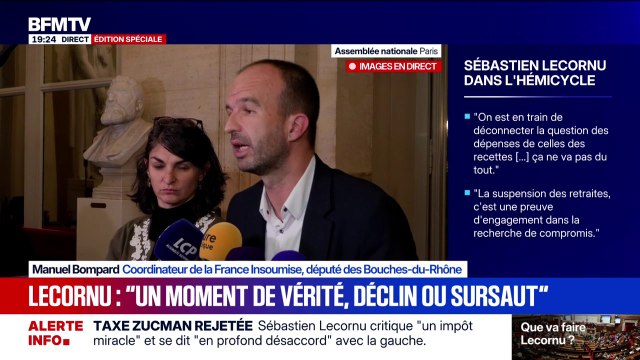 Manuel Bompard (LFI): Sébastien Lecornu essaie de nous enfumer (...), maintenant ça suffit
