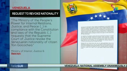Venezuela revokes citizenship of the citizen Yon Goicoechea.