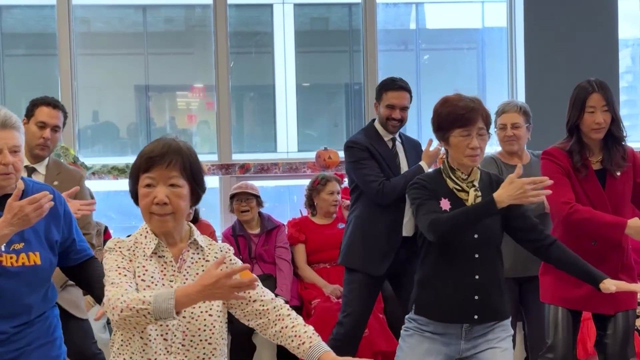 ZOHRAN MAMDANI dances and practices tai chi ahead of NYC mayoral election