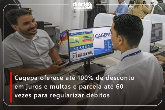 Cagepa oferece até 100% de desconto em juros e multas e parcela até 60 vezes para regularizar débitos