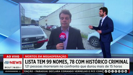 Mortos em megaoperação no RJ: lista tem 99 nomes, 78 com histórico criminal