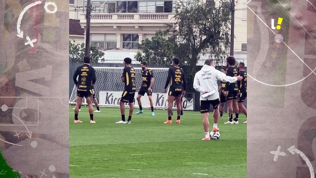 Neymar treina com o grupo do Santos!