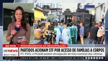Megaoperação no RJ: partidos acionam STF por acesso de famílias a corpos
