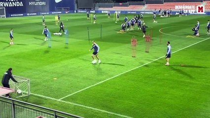 Último entrenamiento antes de recibir al Sevilla