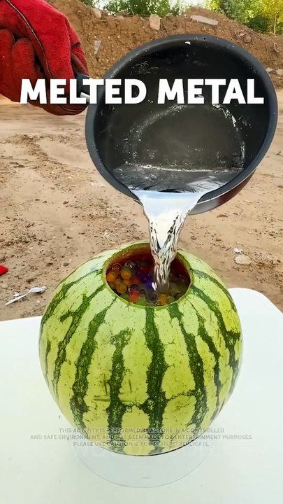 What Happens When You Mix Molten Metal and Orbeez? 😱🍉