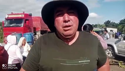 Productores de Santa Fe y San Juan de Yapacaní instalaron bloqueo en la ruta Santa Cruz – Cochabamba
