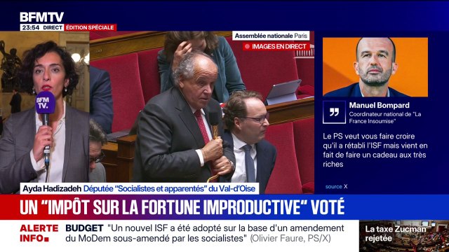 Impôt sur la fortune improductive: pour Ayda Hadizadeh, députée (Socialistes et apparentés), on est encore loin du compte