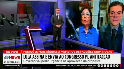 Lula assina projeto antifacção que endurece lei de combate às organizações criminosas; Dora e Vilela avaliam