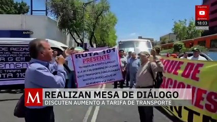 En la CdMx, hacen una mesa de diálogo para discutir el aumento de la tarifa del transporte