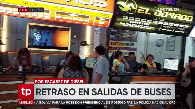 Cochabamba: alta demanda de pasajes en feriado largo, pero pocos buses por falta de combustible