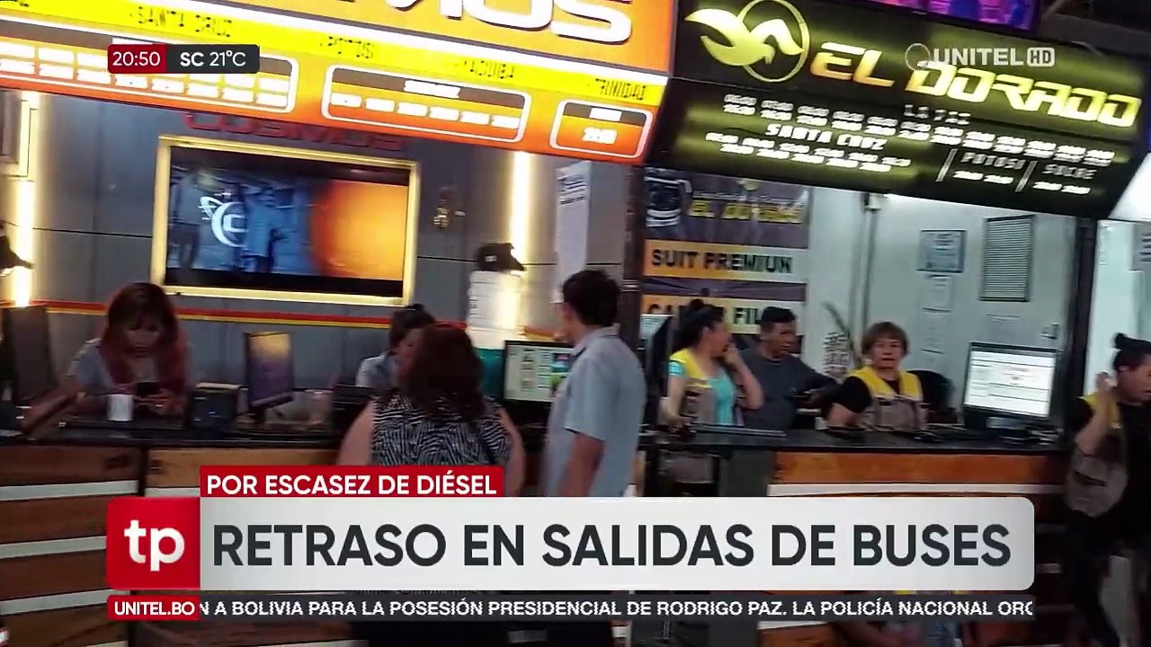 Cochabamba: alta demanda de pasajes en feriado largo, pero pocos buses por falta de combustible