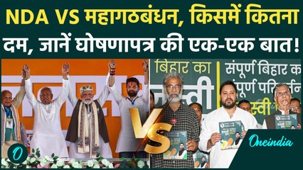 Bihar में NDA vs Mahagathbandhan किसका Manifesto दमदार, 1 करोड़ नौकरी से कौन जीतेगा बाजी | BJP | RJD