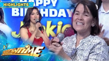 Jackie, pinigilan ang luha sa birthday message ng kanyang ina | It’s Showtime
