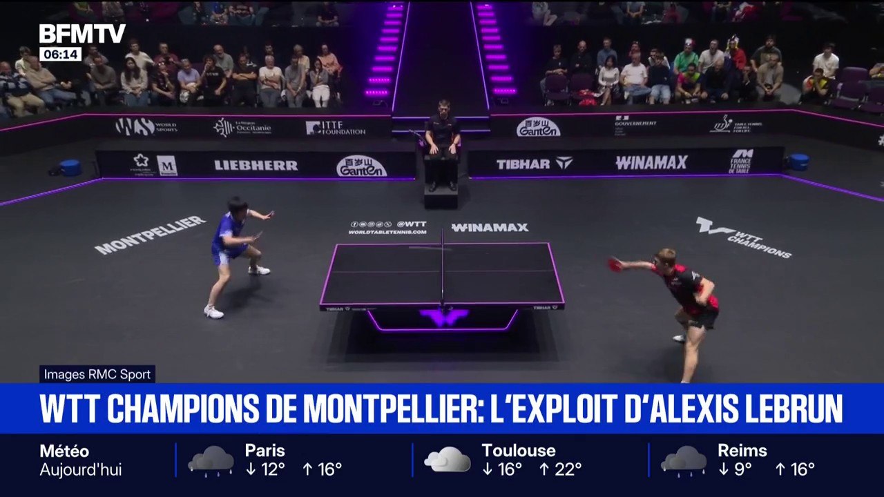 Tennis de table: Alexis Lebrun crée l'exploit en battant le champion d'Asie