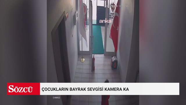 Şanlıurfa Ceylanpınar'da, çocukların bayrak sevgisi kamera kayıtlarına yansıdı