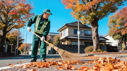 Tiger-Hat Kitten’s Kindness Day ❤️ Rescues Lost Duckling & Helps Sweep Autumn Leaves 🍂🐱🐤