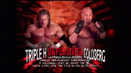 Triple H vs Goldberg - World Heavyweight Championship Match - Unforgiven 2003