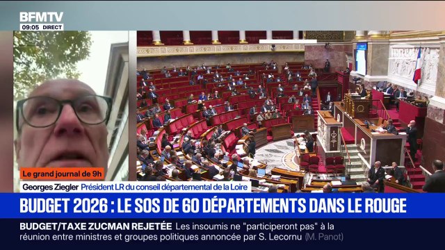 Georges Ziegler, président LR du conseil départemental de la Loire témoigne de son inquiétude face au risque d'absence de budget