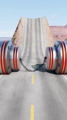 Cars & School Bus vs Giant Chained Hydraulic Crush - BeamNGRush