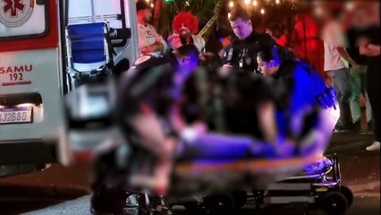 Mulher passa mal durante festa de Halloween e é socorrida pelo SAMU