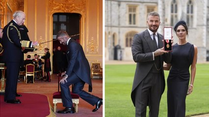 David Beckham recibe el título de Caballero, otorgado por el Rey Carlos III