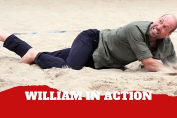 Prince William plays volleyball and football ahead of Brazil climate events