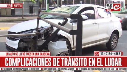 Tremendo choqueen el centro porteño genera complicaciones en el tránsito