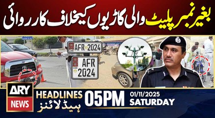 IG Sindh Orders on Crackdown|| ARY News 5 PM Headlines || 1st Nov 2025