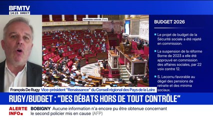 Budget 2026: "On voit bien que les débats sont hors de tout contrôle [...] J'ai envie de dire aux députés 'arrêtez cette débauche d'amendements'", déclare François de Rugy (Renaissance)