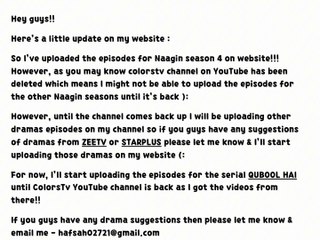 WEBSITE UPDATE part 1 / naagin season 4 episodes / colorstv channel deleted