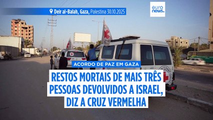 Hamas devolve os restos mortais de mais três pessoas a Israel, afirma a Cruz Vermelha