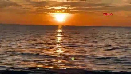 Gün batımı Hatay'da görsel şölene dönüştü