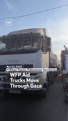 WFP Aid Trucks Move Through Gaza