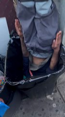 Hilarious Upside Down Man in a Trash Can Prank!