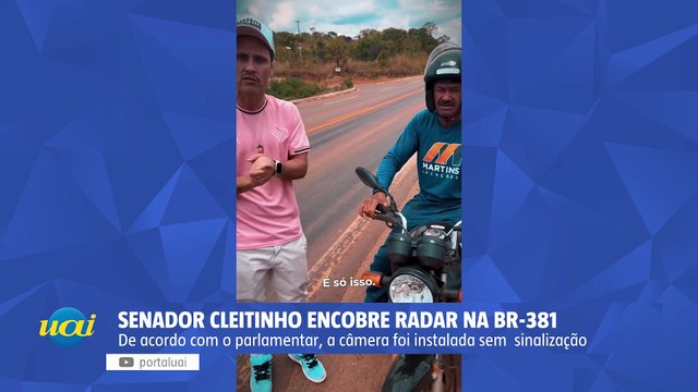 Senador Cleitinho encobre radar para evitar que motoristas sejam multados