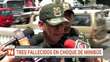 ACCIDENTE DE TRÁNSITO, TRES FALLECIDOS EN CHOQUE DE MINIBÚS