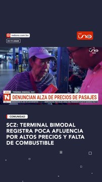 SANTA CRUZ: TERMINAL BIMODAL REGISTRA POCA AFLUENCIA POR ALTOS PRECIOS Y FALTA DE COMBUSTIBLE