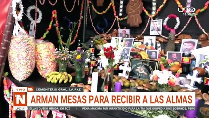 CEMENTERIO GENERAL, ARMAN MESAS PARA RECIBIR A LAS ALMAS