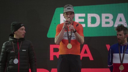 Cyclisme - Nedbank Gravel Burn 2025 -  Matthew Beers, Simon Pellaud et le Français Hugo Drechou sur le podium en Afrique du Sud